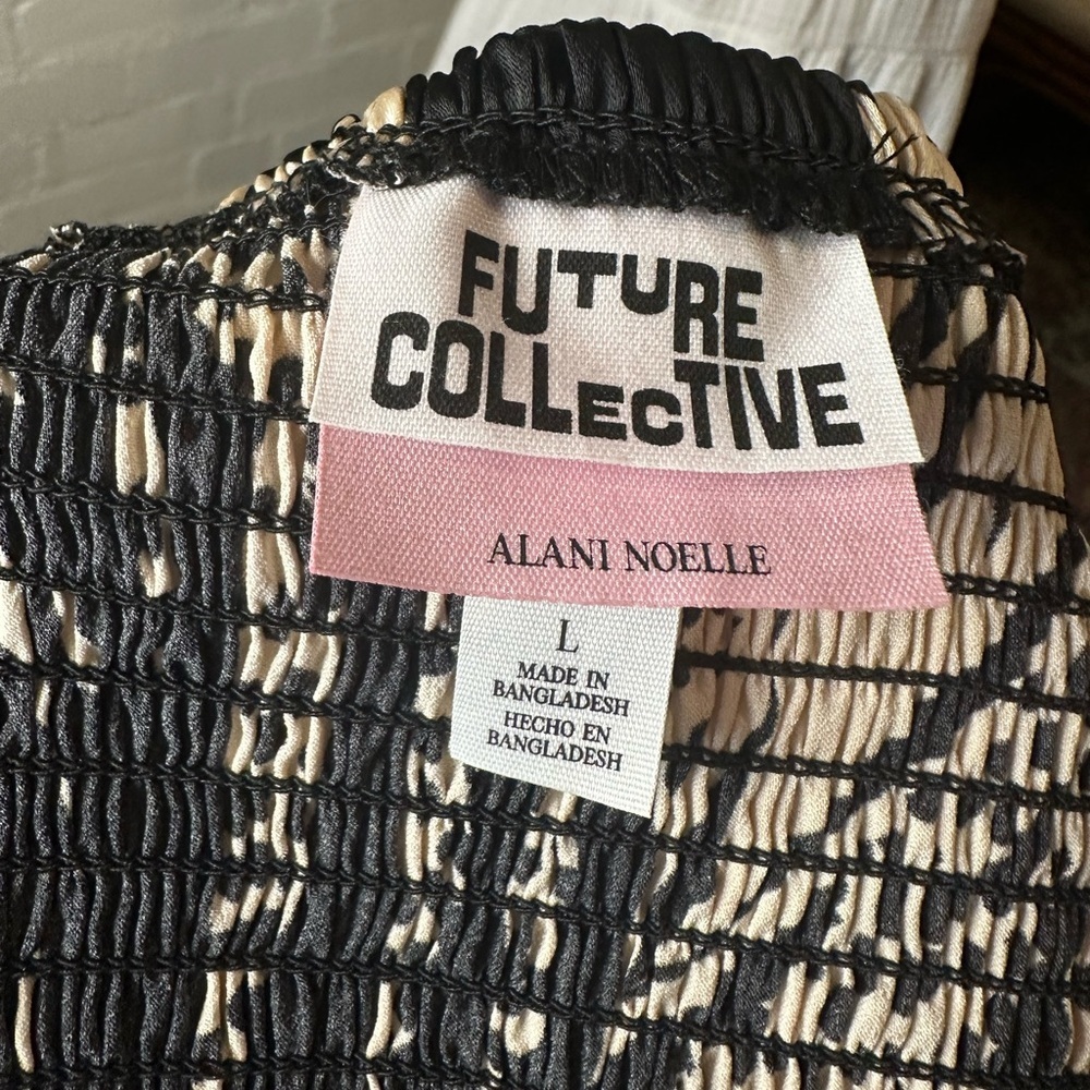 Future Collective Alani Noelle Black Animal Print Bandeau Crop Top - Picture 16 of 16